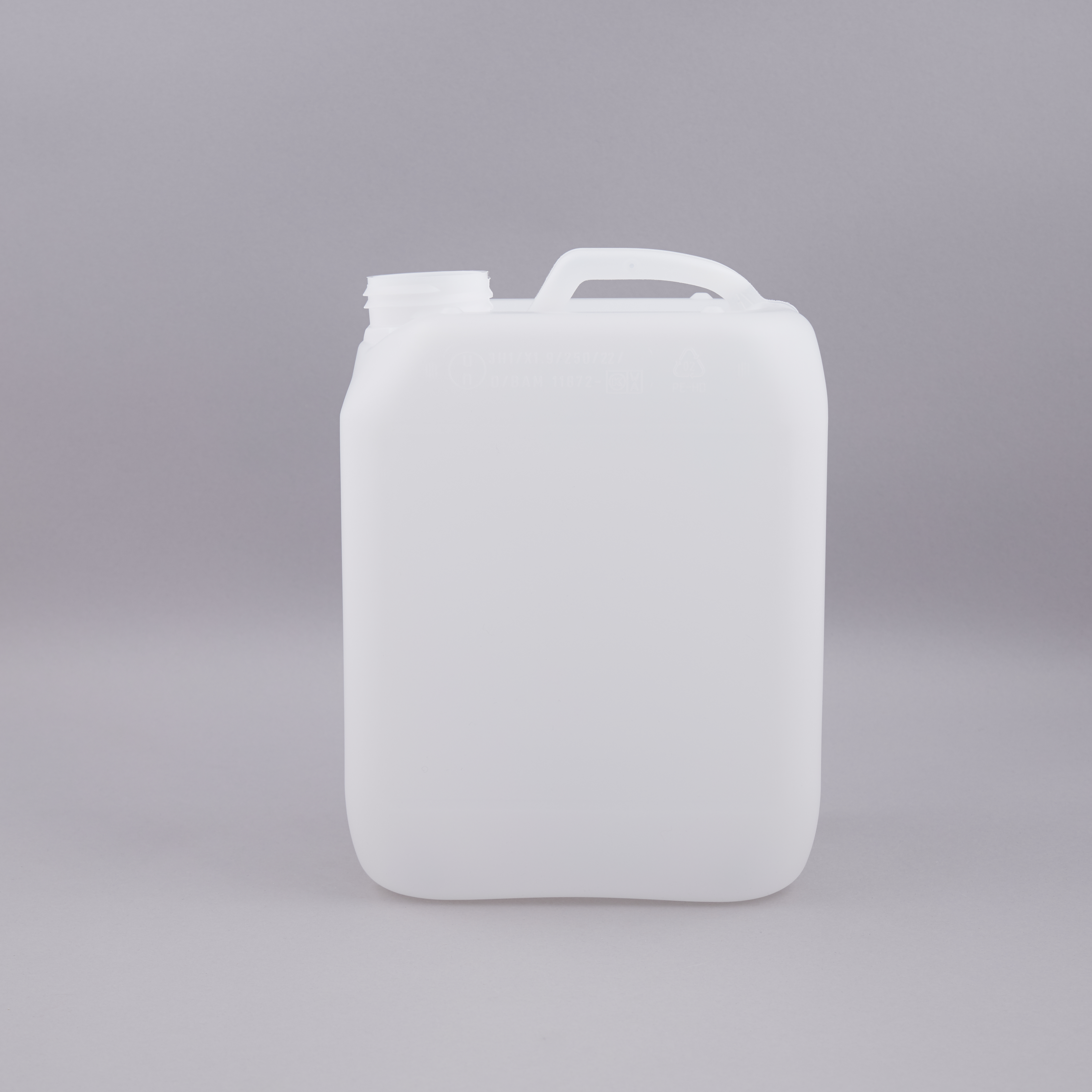 Stackable drum HDPE 5L DIN55 natural without screw cap